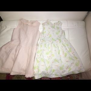 Hope & Henry 2 Dress Bundle Girls Sz 5 Pink/Multi